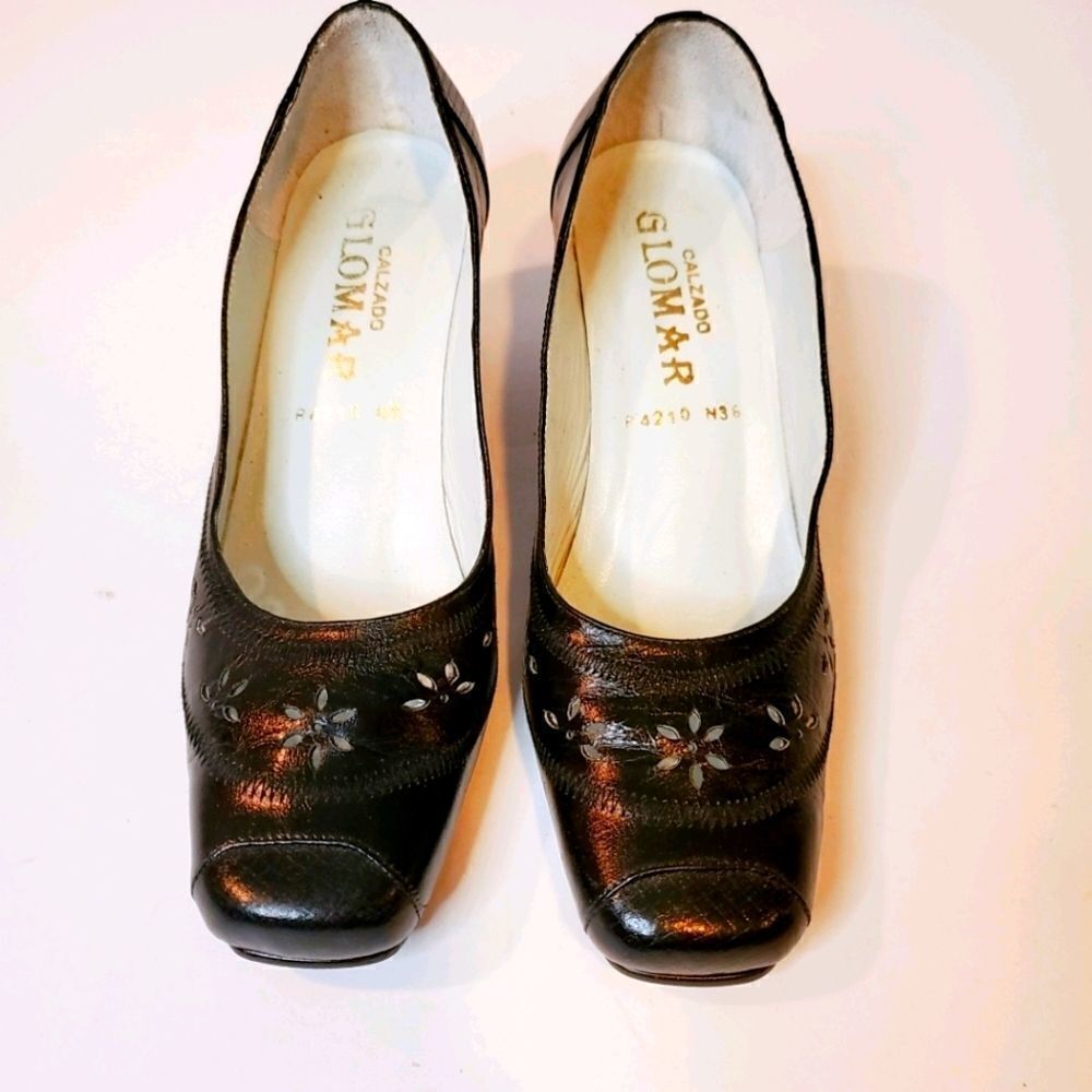 CALZADO Black Leather Pump Size 6/36